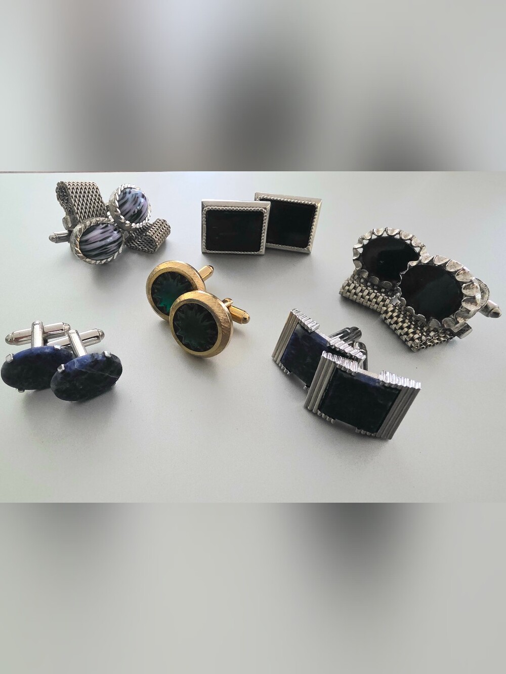 Vintage Men's Cufflink Lot – 6 Pairs